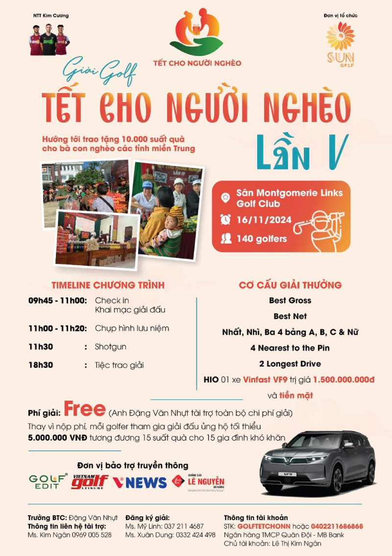 Giải Golf Charity lan tỏa tình nhân ái